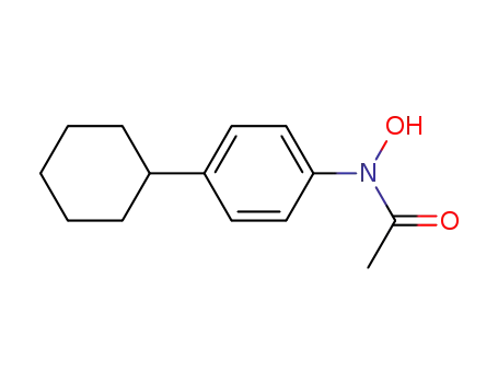 Molecular Structure of 51410-58-3 (N-(4-cyclohexylphenyl)-N-hydroxyacetamide)