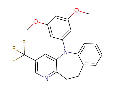 Molecular Structure of 1512811-79-8 (5-(3,5-dimethoxyphenyl)-3-(trifluoromethyl)-10,11-dihydro-5H-benzo[b]pyrido[2,3-f]azepine)