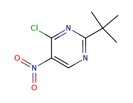 Molecular Structure of 70227-50-8 (2-(tert-Butyl)-4-chloro-5-nitropyriMidine)