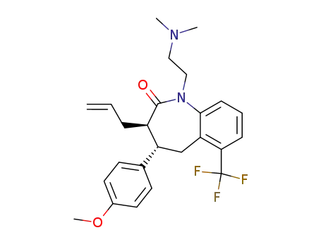 2H-1-Benzazepin-2-one,
1-[2-(dimethylamino)ethyl]-1,3,4,5-tetrahydro-4-(4-methoxyphenyl)-3-(2-
propenyl)-6-(trifluoromethyl)-, cis-