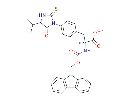 L-Phenylalanine,
N-[(9H-fluoren-9-ylmethoxy)carbonyl]-4-[4-(1-methylethyl)-5-oxo-2-thiox
o-1-imidazolidinyl]-, methyl ester