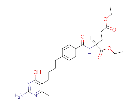 diethyl N-<4-<4-(2-amino-4-methyl-6(1H)-oxopyrimidin-5-yl)butyl>benzoyl>-L-glutamate