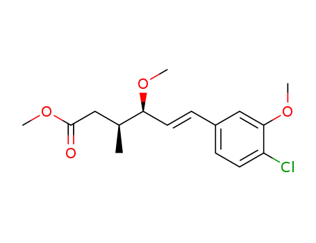 methyl (E)-(3R<sup>*</sup>,4S<sup>*</sup>)-4-methoxy-3-methyl-6-(4-chloro-3-methoxyphenyl)hex-5-enoate