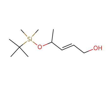 Molecular Structure of 156617-45-7 (2-Penten-1-ol, 4-[[(1,1-dimethylethyl)dimethylsilyl]oxy]-, (E)-)