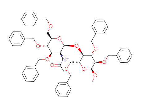 methyl 4-O-(2-acetamido-3,4,6-tri-O-benzyl-2-deoxy-β-D-mannopyranosyl)-2,3,6-tri-O-benzyl-α-D-glucopyranoside