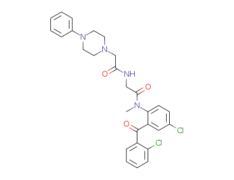 N-({[4-Chloro-2-(2-chloro-benzoyl)-phenyl]-methyl-carbamoyl}-methyl)-2-(4-phenyl-piperazin-1-yl)-acetamide