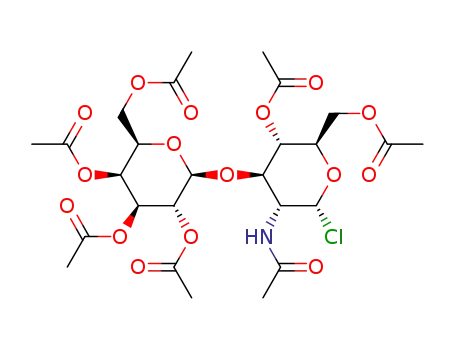 Acetic acid (2R,3S,4R,5R,6R)-2-acetoxymethyl-5-acetylamino-6-chloro-4-((2R,3R,4S,5S,6R)-3,4,5-triacetoxy-6-acetoxymethyl-tetrahydro-pyran-2-yloxy)-tetrahydro-pyran-3-yl ester