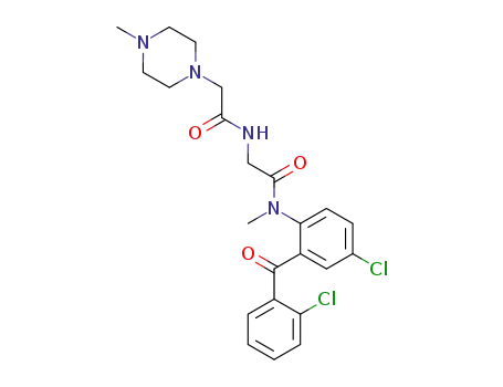 N-({[4-Chloro-2-(2-chloro-benzoyl)-phenyl]-methyl-carbamoyl}-methyl)-2-(4-methyl-piperazin-1-yl)-acetamide