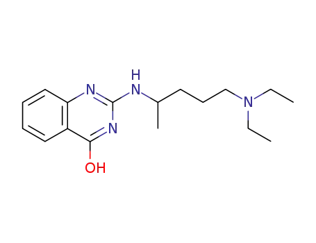 Molecular Structure of 76005-48-6 (2-<<4-(diethylamino)-1-methylbutyl>amino>-4-quinazolinol)