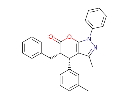 (4S,5S)-5-benzyl-3-methyl-1-phenyl-4-m-tolyl-4,5-dihydropyrano[2,3-c]pyrazol-6(1H)-one