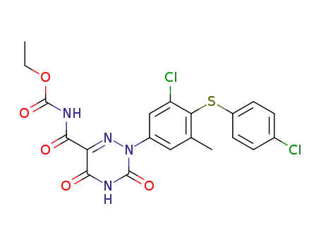 {2-[3-chloro-4-(4-chloro-phenylsulfanyl)-5-methyl-phenyl]-3,5-dioxo-2,3,4,5-tetrahydro-[1,2,4]triazine-6-carbonyl}-carbamic acid ethyl ester