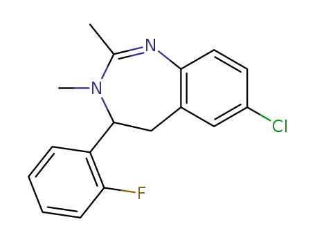 7-chloro-4,5-dihydro-2,3-dimethyl-4-(2-fluorophenyl)-3H-1,3-benzodiazepine