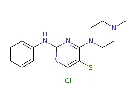 2-アニリノ-4-クロロ-6-(4-メチルピペラジノ)-5-(メチルチオ)ピリミジン