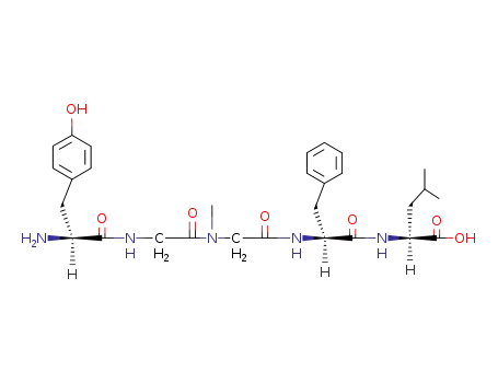 Molecular Structure of 64963-43-5 (L-Leucine, N-[N-[N-methyl-N-(N-L-tyrosylglycyl)glycyl]-L-phenylalanyl]-)