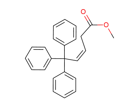 Molecular Structure of 121136-53-6 (methyl cis-5,5,5,-triphenyl-3-pentenoate)