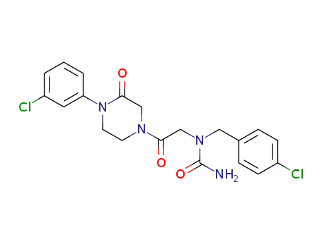 1-(4-chlorobenzyl)-1-[2-[1-(3-chlorophenyl)-2-oxopiperazin-4-yl]-2-oxoethyl] urea