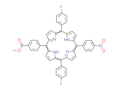 4-[15-(4-nitro-phenyl)-10,20-di-(4-fluoro)phenylporphyrin-5-yl]methyl benzoate
