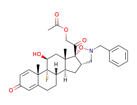 Acetic acid 2-((4aS,4bR,5S,6aS,6bR,9aS,10aS,10bS)-8-benzyl-4b-fluoro-5-hydroxy-4a,6a-dimethyl-2-oxo-2,4a,4b,5,6,6a,8,9,9a,10,10a,10b,11,12-tetradecahydro-7-oxa-8-aza-pentaleno[2,1-a]phenanthren-6b-yl)-2-oxo-ethyl ester