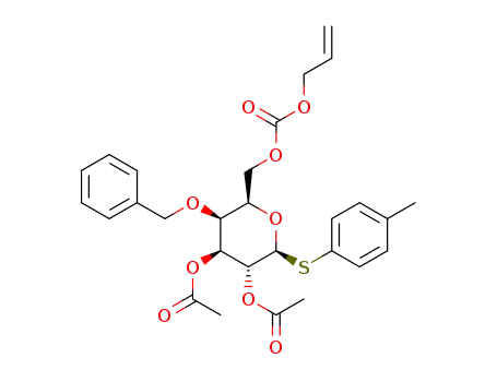 toluyl 2,3-di-O-acetyl-4-O-benzyl-6-O-allyloxycarbonyl-1-thio-β-D-galactopyranoside