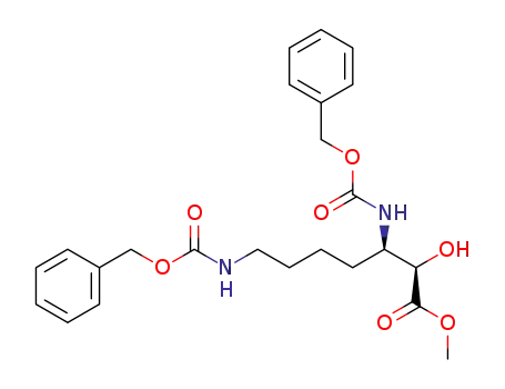 (2R,3S)-bis(N-benzyloxycarbonyl)-3,7-diamino-2-hydroxyheptanoic acid methyl ester