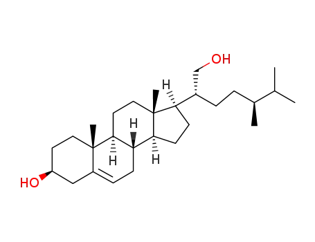 Molecular Structure of 142755-11-1 ((3S,8S,9S,10R,13S,14S,17R)-17-((1R,4S)-1-Hydroxymethyl-4,5-dimethyl-hexyl)-10,13-dimethyl-2,3,4,7,8,9,10,11,12,13,14,15,16,17-tetradecahydro-1H-cyclopenta[a]phenanthren-3-ol)
