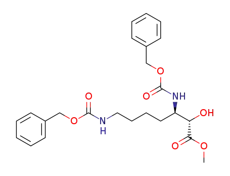 (2S,3S)-bis(N-benzyloxycarbonyl)-3,7-diamino-2-hydroxyheptanoic acid methyl ester