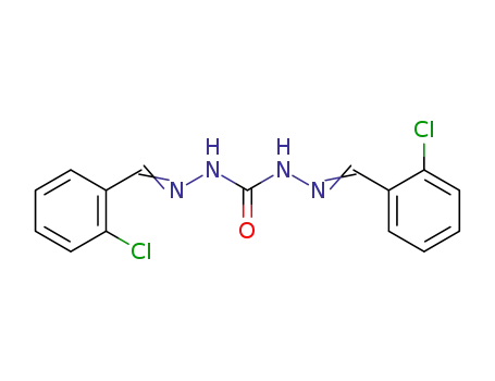 Molecular Structure of 6638-55-7 (1,3-bis[(2-chlorophenyl)methylideneamino]urea)
