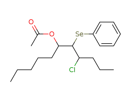 Acetic acid 3-chloro-1-pentyl-2-phenylselanyl-hexyl ester