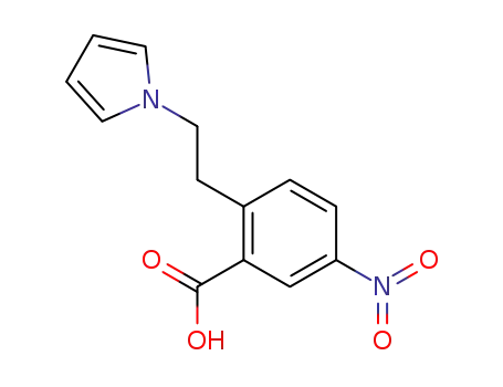 Molecular Structure of 62541-67-7 (Benzoic acid, 5-nitro-2-[2-(1H-pyrrol-1-yl)ethyl]-)