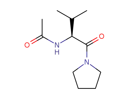 Molecular Structure of 115201-30-4 (Acetamide, N-[(1S)-2-methyl-1-(1-pyrrolidinylcarbonyl)propyl]-)