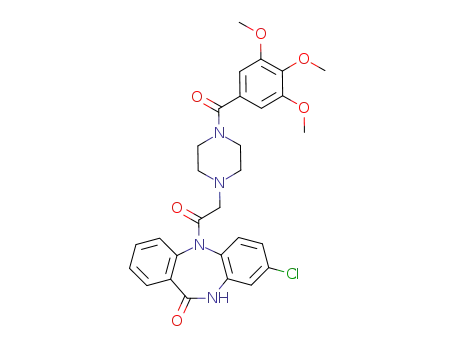 8-Chlor-5,10-dihydro-5-<<4-(3,4,5-trimethoxybenzoy)-1-piperazinyl>acetyl>-11H-dibenzo<b,e><1,4>diazepin-11-on