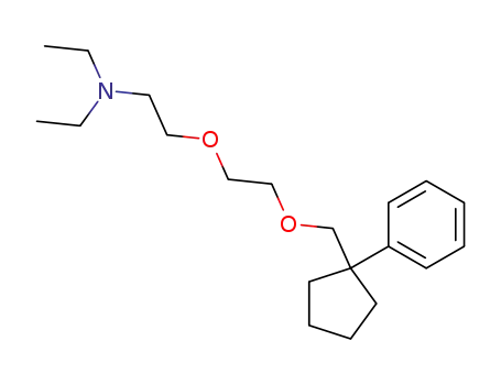 Molecular Structure of 136089-15-1 (O-<2-<2-(diethylamino)ethoxy>ethyl>-1-phenyl-1-cyclopentanemethanol)