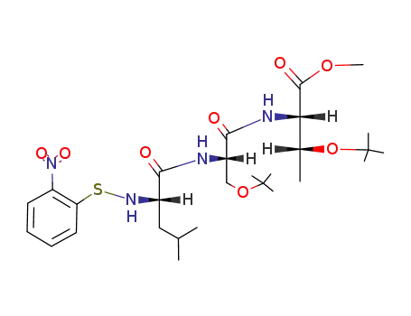 Molecular Structure of 75189-54-7 (N-o-nitrobenzenesulphenylleucyl-O-tert-butylseryl-O-tert-butylthreonine methyl ester)