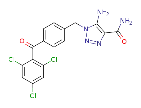 5-Amino-1-[4-(2,4,6-trichloro-benzoyl)-benzyl]-1H-[1,2,3]triazole-4-carboxylic acid amide