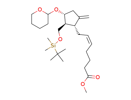 methyl (Z)-7-<(1R,2S,3R)-2-tert-butyldimethylsilyloxymethyl-5-methylene-3-tetrahydropyranyloxycyclopentyl>hept-5-enoate