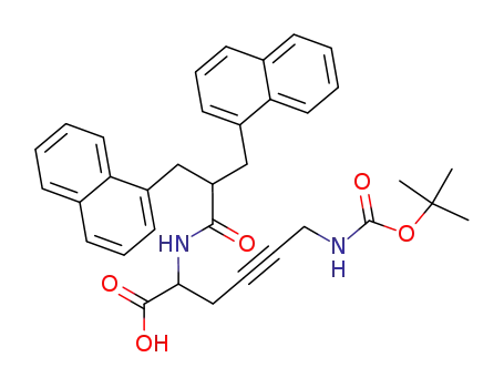 6-tert-Butoxycarbonylamino-2-(3-naphthalen-1-yl-2-naphthalen-1-ylmethyl-propionylamino)-hex-4-ynoic acid