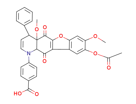 4-(3-Acetoxy-2,9a-dimethoxy-5,10-dioxo-9-phenyl-5,9,9a,10-tetrahydro-5aH-11-oxa-6-aza-benzo[b]fluoren-6-yl)-benzoic acid