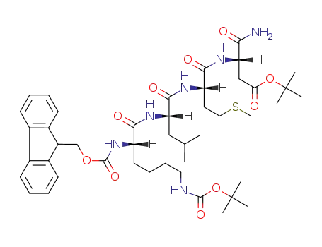 Molecular Structure of 131152-69-7 (Fmoc-Lys(Boc)-Leu-Met-Asp(OBu-t)-NH<sub>2</sub>)