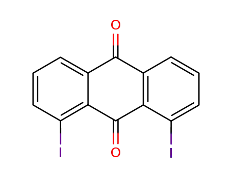 Molecular Structure of 30877-00-0 (9,10-Anthracenedione, 1,8-diiodo-)