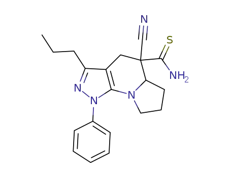 5-cyano-1-phenyl-3-propyl-4,5,5a,6,7,8-hexahydro-1H-pyrazolo[3,4-e]indolizine-5-carbothioamide