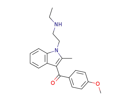 Molecular Structure of 103610-36-2 (Methanone,
[1-[2-(ethylamino)ethyl]-2-methyl-1H-indol-3-yl](4-methoxyphenyl)-)