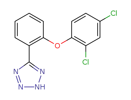 Molecular Structure of 671186-08-6 (5-[2-(2,4-Dichlorophenoxy)phenyl]-2H-tetrazole)