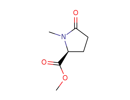 Molecular Structure of 42435-88-1 (L-Proline, 1-methyl-5-oxo-, methyl ester (9CI))