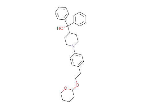 4-(1-hydroxy-1,1-diphenyl)methyl-1-<4-<2-(tetrahydropyran-2-yloxy)ethyl>phenyl>piperidine