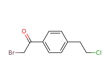 Molecular Structure of 69614-96-6 (Ethanone, 2-bromo-1-[4-(2-chloroethyl)phenyl]-)