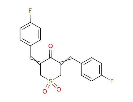 3,5-bis-(4-fluorobenzylidene)-1,1-dioxotetrahydro-1λ<sup>6</sup>-thiopyran-4-one