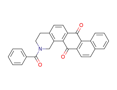Molecular Structure of 133619-99-5 (N-Benzoyl-1,2,3,4-tetrahydrophenanthro<3.2-h>isoquinoline-7,14-dione)