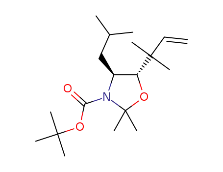 (4S)-tert-butyl 4-isobutyl-2,2-dimethyl-5-(2-methylbut-3-en-2-yl)oxazolidine-3-carboxylate