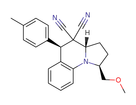 (1α,3aα,5α)-(+/-)-1,2,3,3a-tetrahydro-1-(methoxymethyl)-5-(4-methylphenyl)pyrrolo<1,2-a>quinoline-4,4(5H)-dicarbonitrile