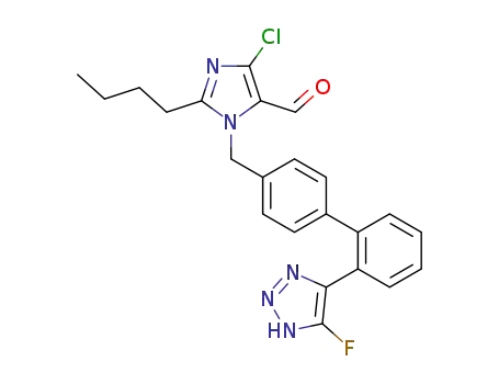 2-butyl-4-chloro-1-<<2'-(5-fluoro-1,2,3-triazol-4-yl)biphenyl-4-yl>methyl>imidazole-5-carboxaldehyde